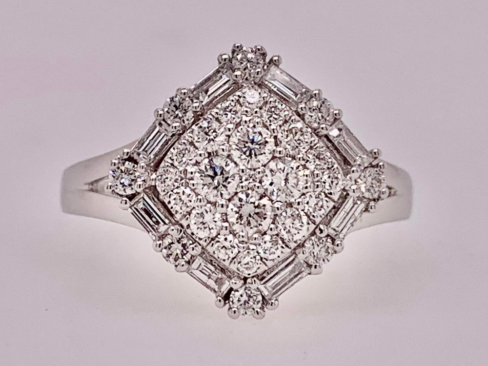 Baguette and Round Diamond Ring