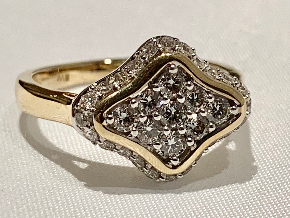 14K Yellow Gold Diamond Ring