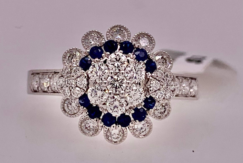 Diamond And Sapphire Ring