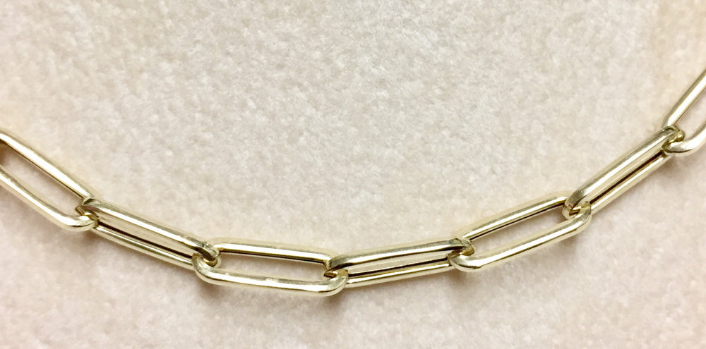 14k Gold Paperclip Chain