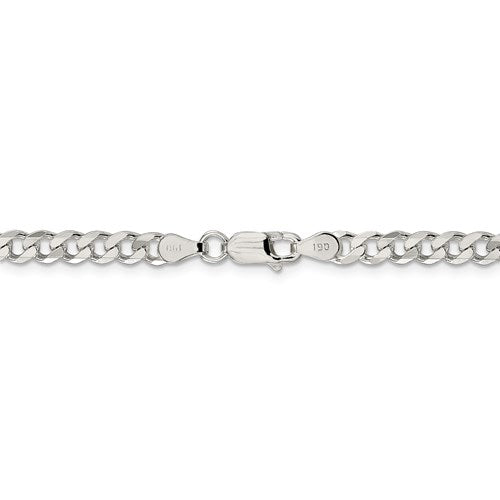 Sterling Silver 4.5mm Curb Chain 22"